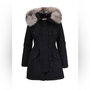 Moncler Aredhel Hooded Down Parka with Removable Genuine Fox Fur Trim